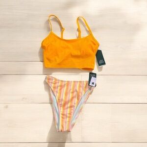 Wild Fable Yellow and Pink Bikini Set